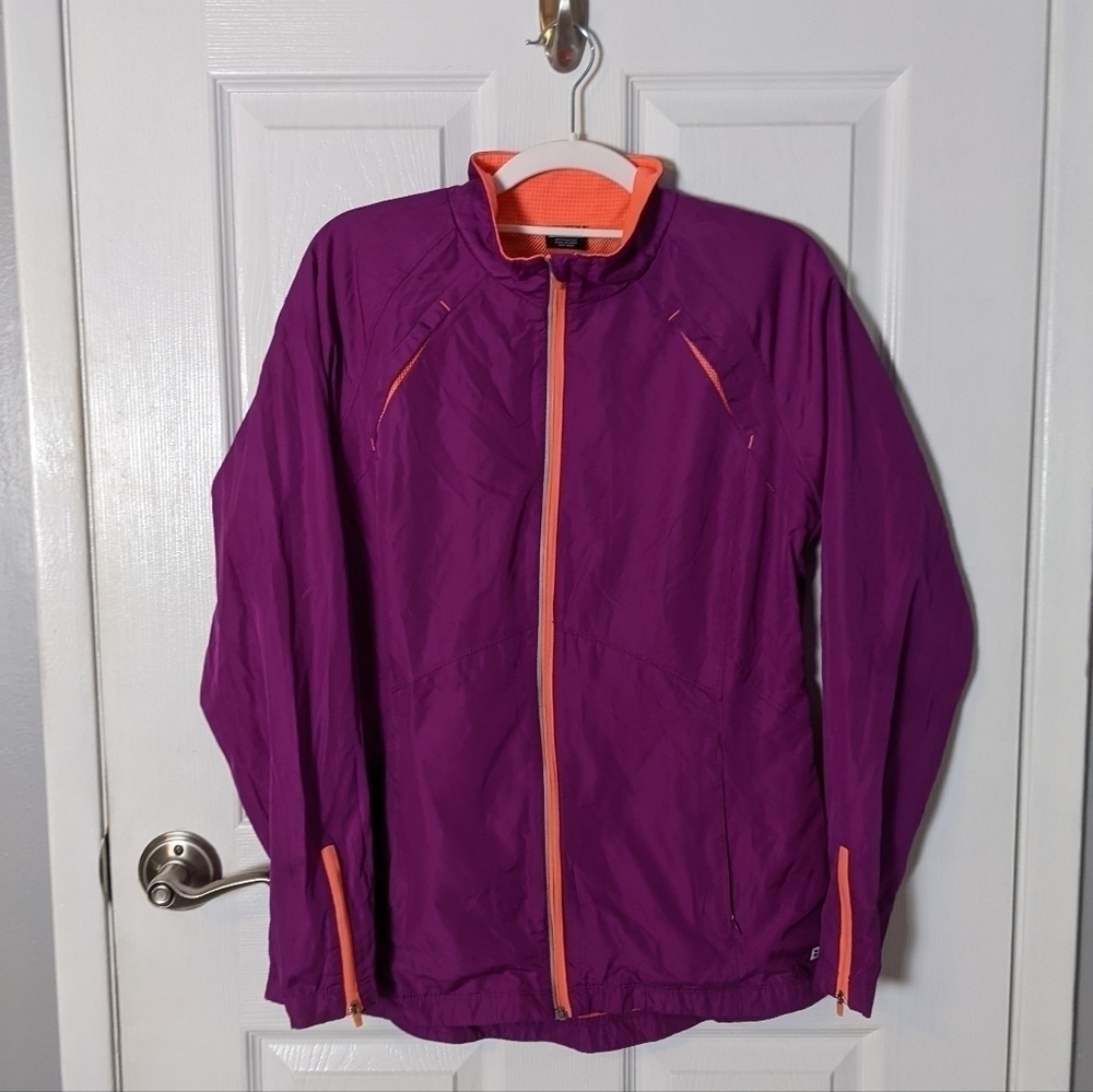 Hind Full Zip Running Windbreaker Jacket‎ in Purple and Orange Size Medium